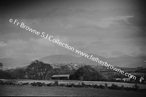 VARIOUS VIEWS OF TOWN AND MOURNE MOUNTAINS